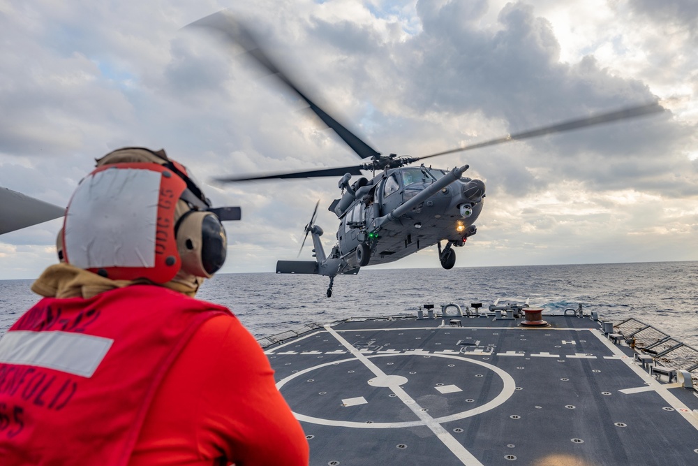 33rd Rescue Squadron Flight Operations with USS Benfold