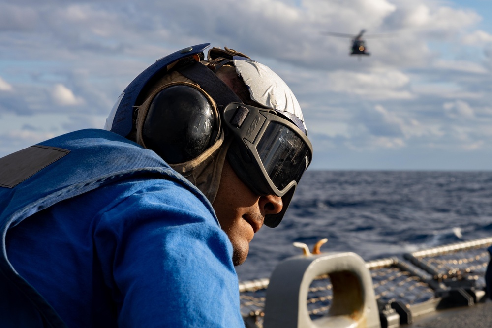 33rd Rescue Squadron Flight Operations with USS Benfold