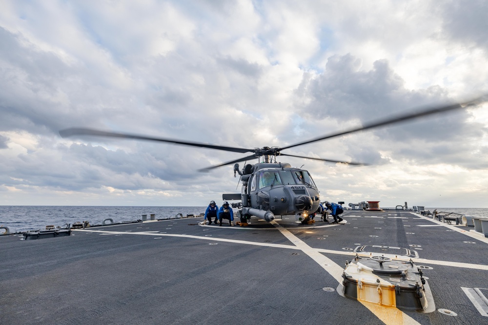 33rd Rescue Squadron Flight Operations with USS Benfold