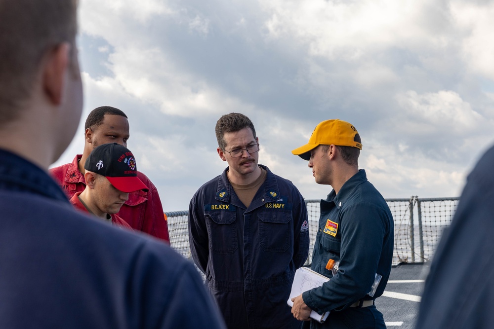 USS Benfold Aircraft Fire Fighting Training