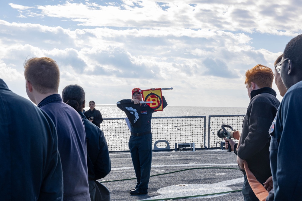 USS Benfold Aircraft Fire Fighting Training