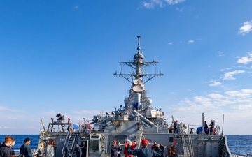 USS Benfold Aircraft Fire Fighting Training