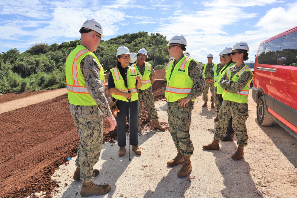 OICC MCM staff provide a site tour to Rear Adm. Jeffrey Kilian