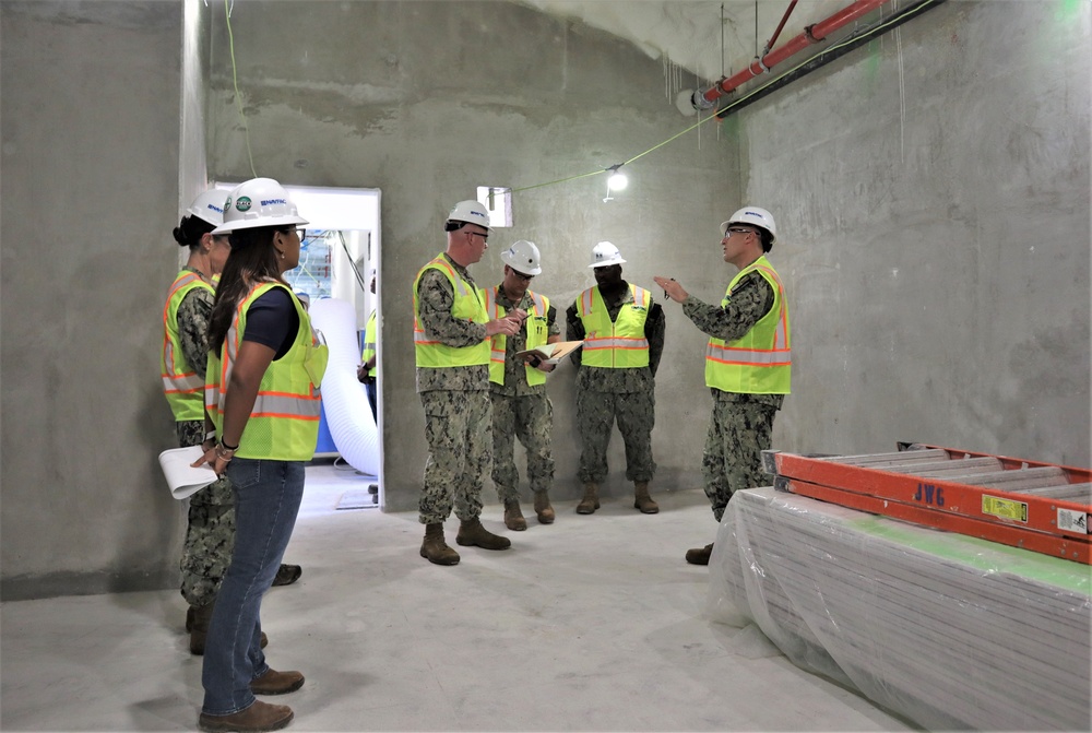 NAVFAC staff conduct a site tour on Marine Corps Base Camp Blaz