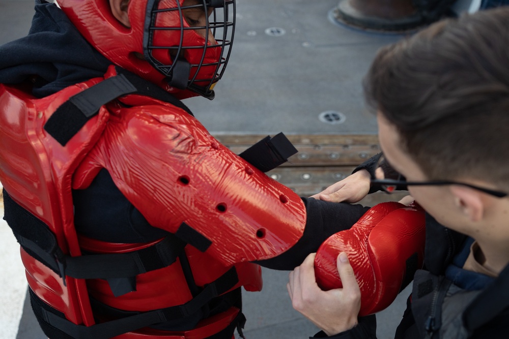 USS Oscar Austin (DDG 79) Conducts Non-Lethal Weapons Training