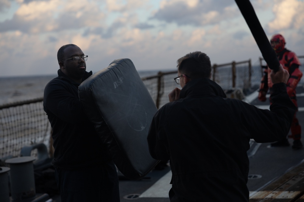 USS Oscar Austin (DDG 79) Conducts Non-Lethal Weapons Training