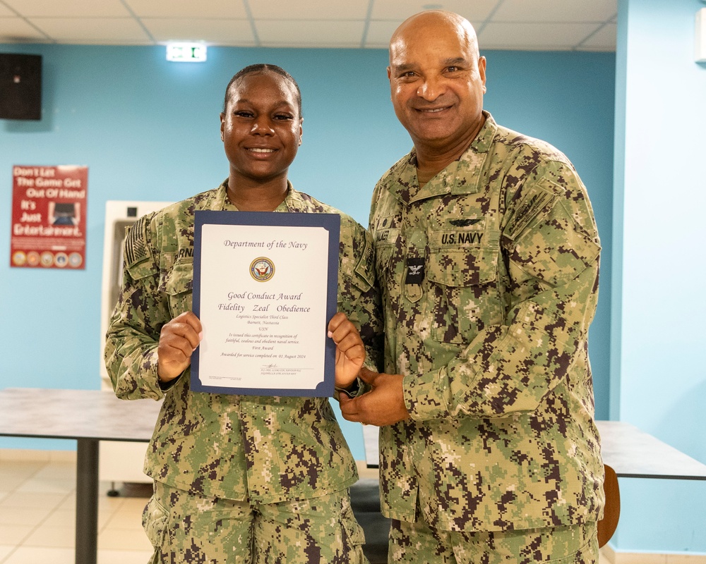 NAVSUP award ceremony at NSA Souda Bay