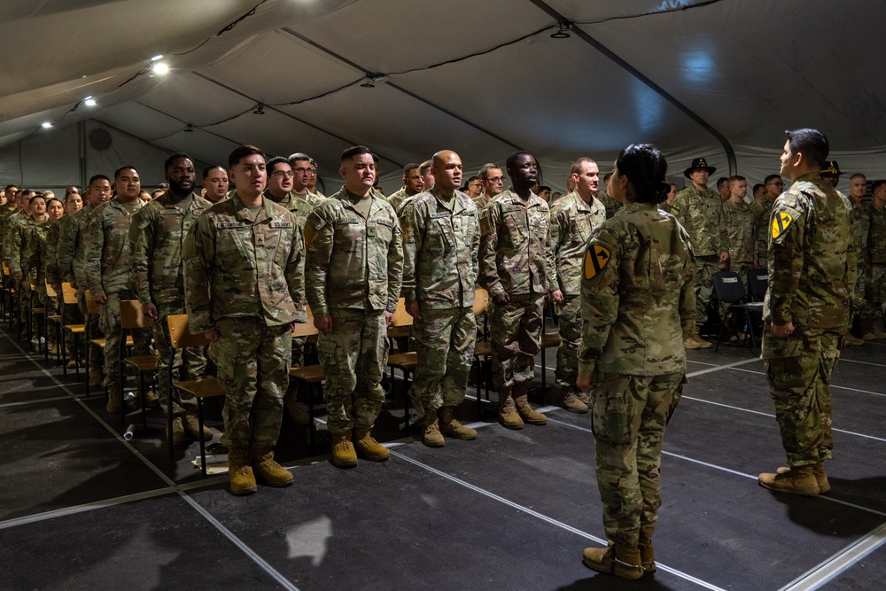 1st Cavalry Division conducts NCO Induction Ceremony in Poland