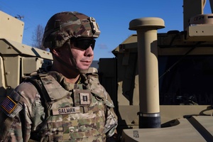 New U.S. Army Garrison-Fort McCoy Headquarters and Headquarters Company commander gives remarks at 2023 change-of-command ceremony