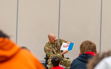 Fire Department Reading at Freedom Elementary