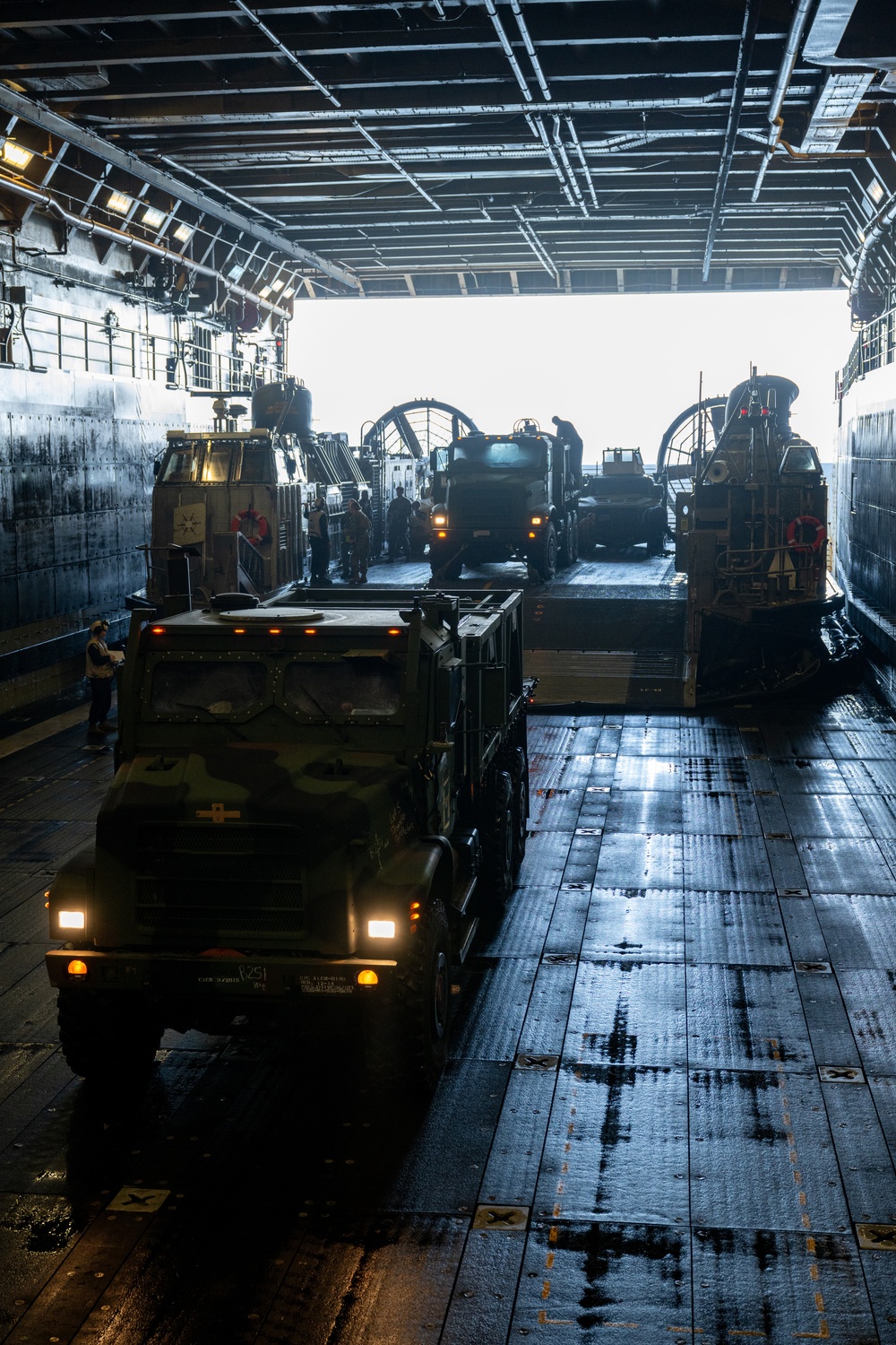 Assault Craft Unit 5 transports Marine Corps vehicles during Steel Knight 24