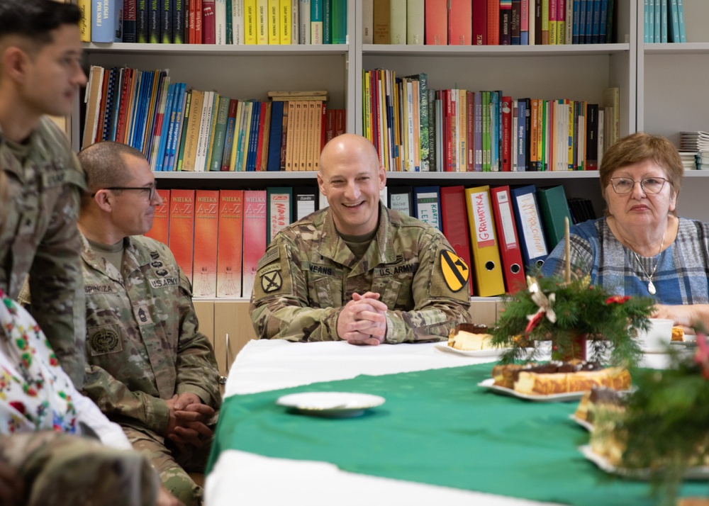 1st Cavalry Division visits Polish School in Wysoka