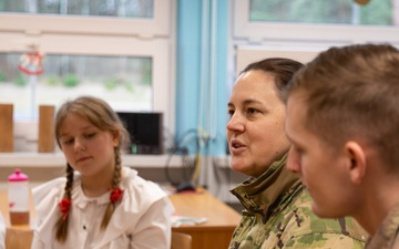 1st Cavalry Division visits Polish School in Wysoka