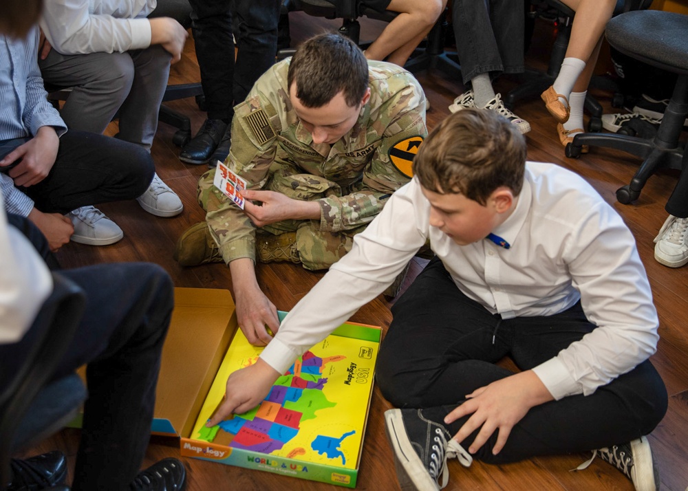 1st Cavalry Division visits Polish School in Wysoka