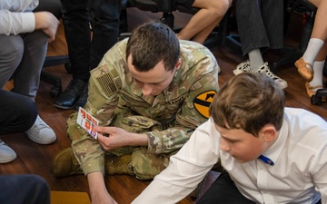 1st Cavalry Division visits Polish School in Wysoka