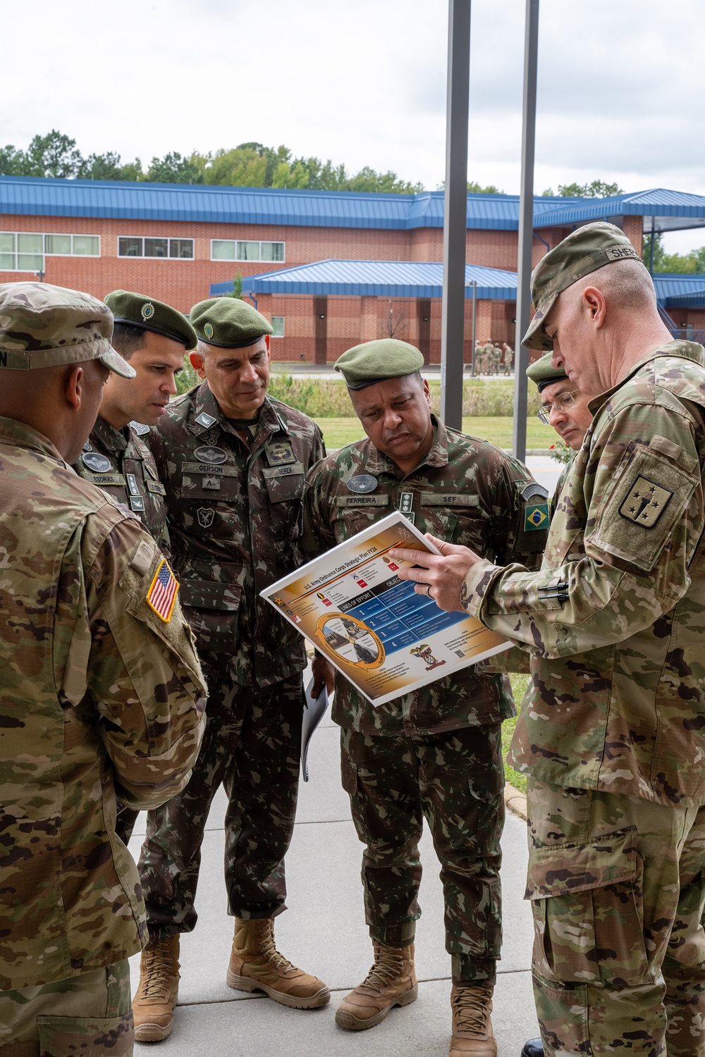 Brazilian Army Delegation of Logistics Operations Coordination Center Tour of Ordnance Corps School