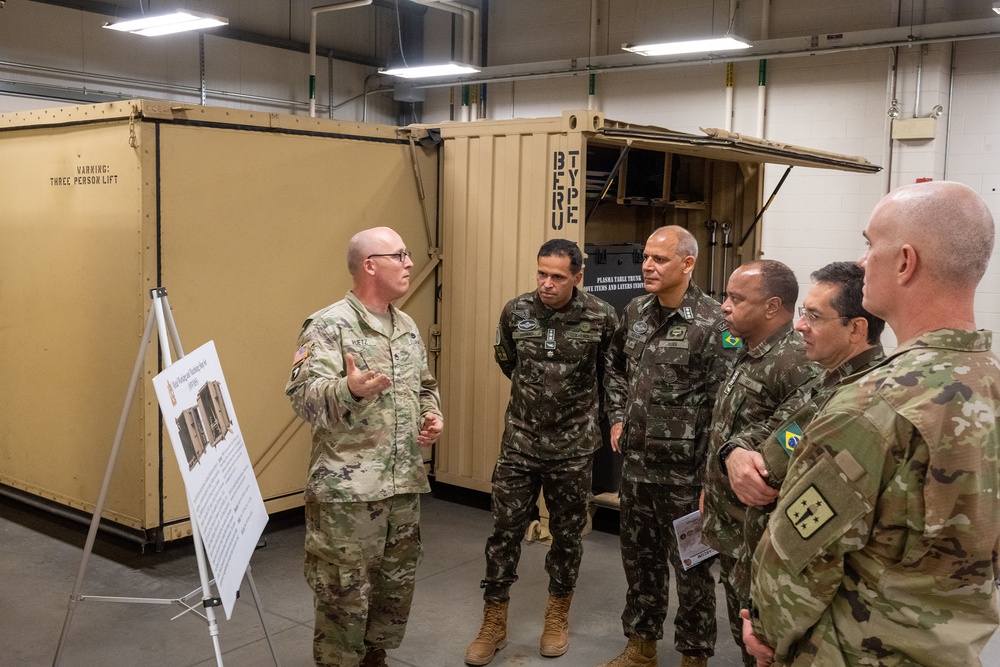 Brazilian Army Delegation of Logistics Operations Coordination Center Tour of Ordnance Corps School