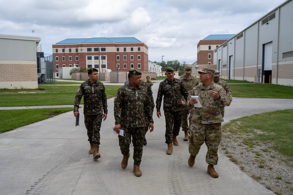 Brazilian Army Delegation of Logistics Operations Coordination Center Tour of Ordnance Corps School