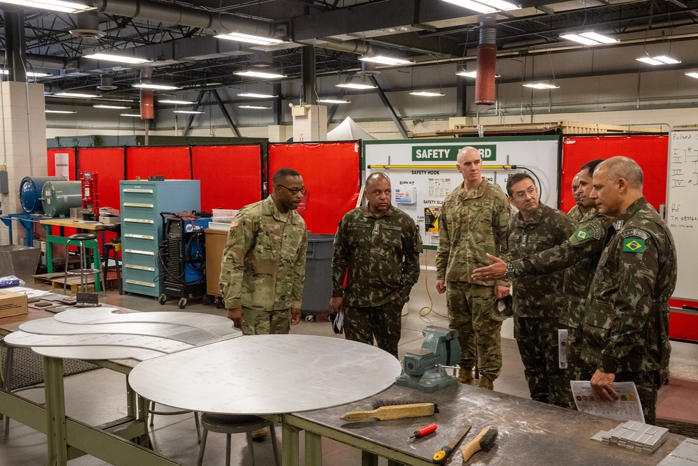 Brazilian Army Delegation of Logistics Operations Coordination Center Tour of Ordnance Corps School