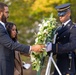 Tyler Perry, Kerry Washington and Ebony Obsidian lay a wreath at The Tomb of the Unknown Soldier