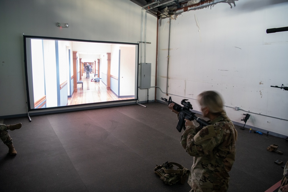 Defenders unveil weapons training simulator technology