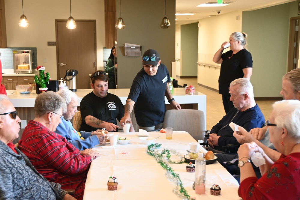 U.S. Army Yuma Proving Ground Soldiers spread holiday cheer at Arizona State Veterans Home Yuma