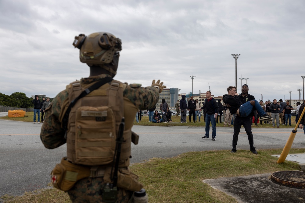 Marines with the 31st Marine Expeditionary Unit conduct a Non-Combatant Evacuation Operation