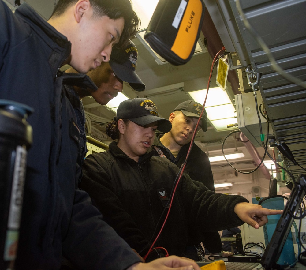 USS Ronald Reagan (CVN 76) performs aviation maintenance