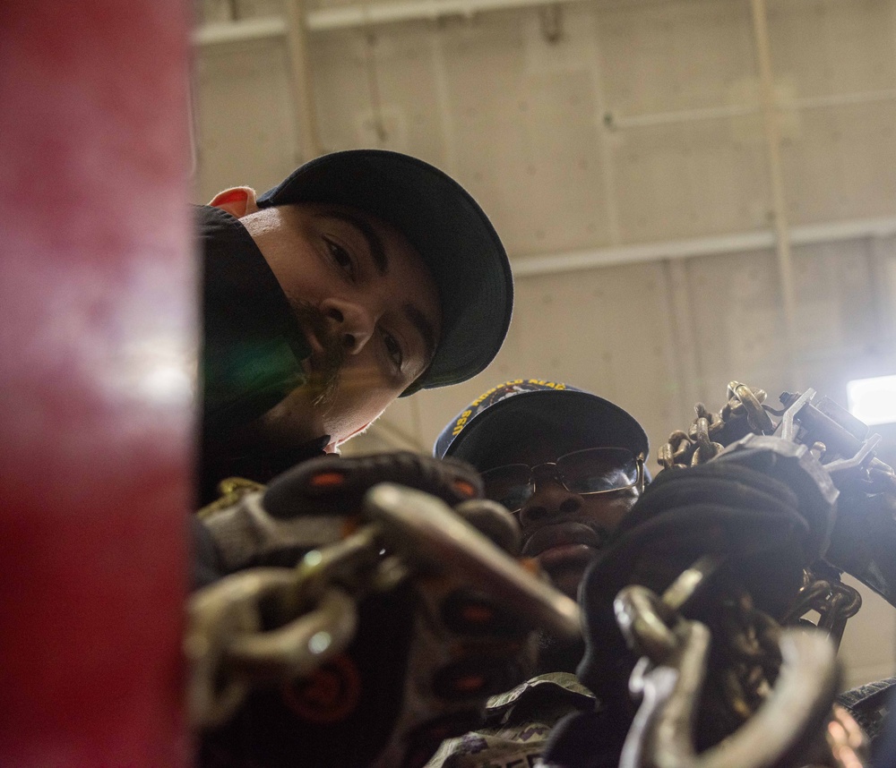 USS Ronald Reagan (CVN 76) performs aviation maintenance