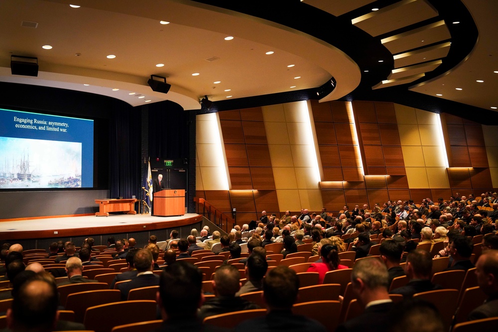 Professor Andrew Lambert delivers lecture at U.S. Naval War College