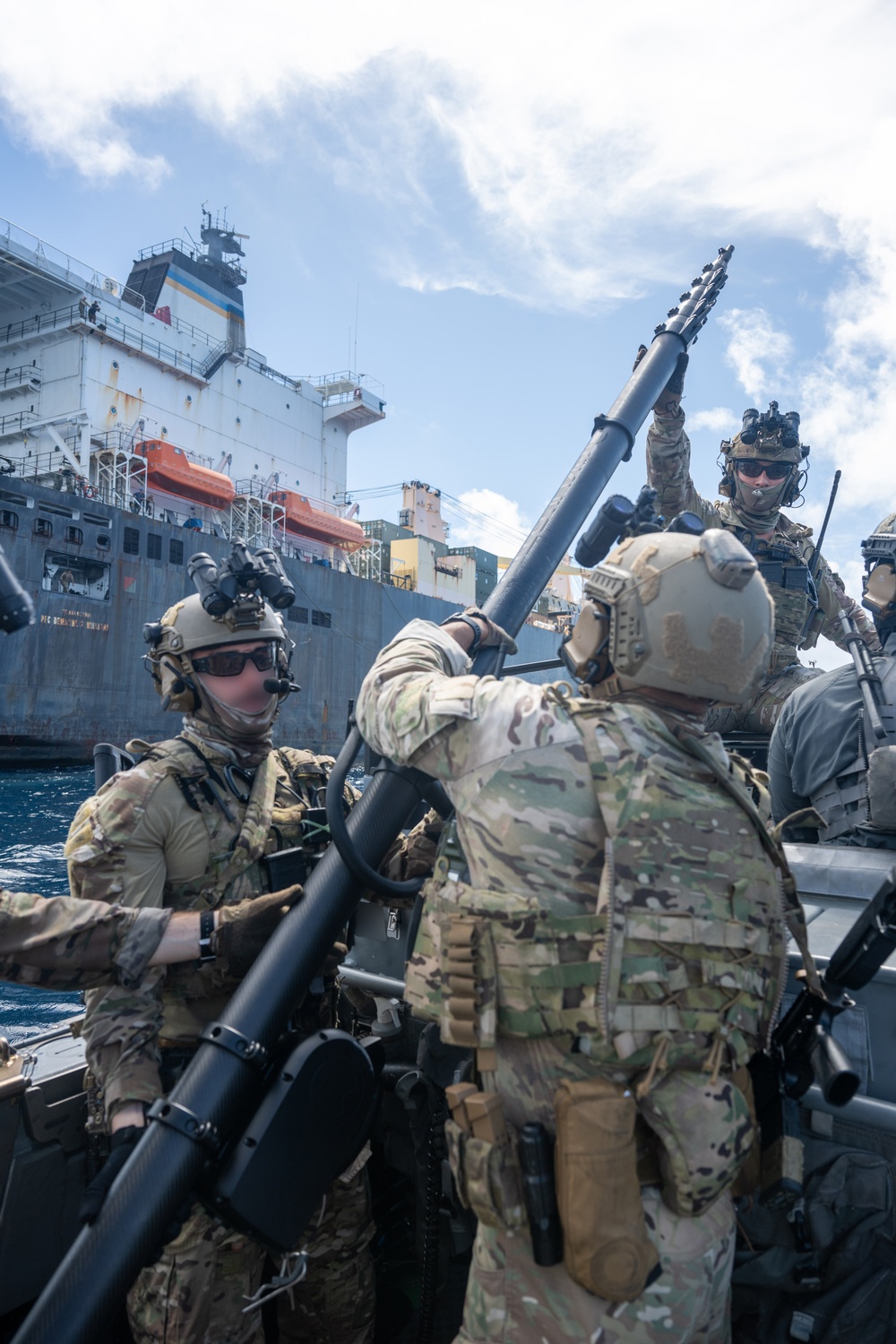 U.S. Navy SEALs Train with Coast Guard MSRT in VBSS Training