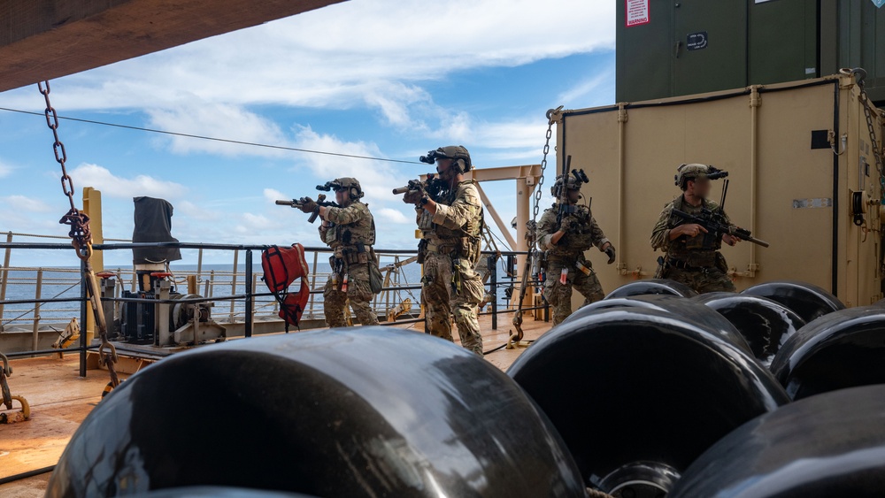 U.S. Navy SEALs Train with Coast Guard MSRT in VBSS Training