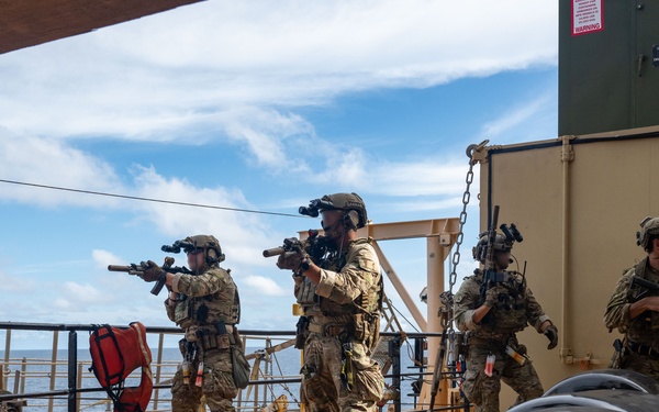 U.S. Navy SEALs Train with Coast Guard MSRT in VBSS Training