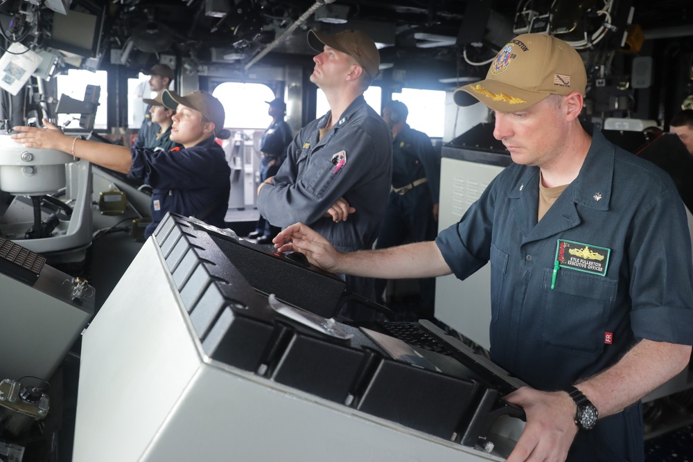 USS Princeton conducts routine operations as part of the Carl Vinson Carrier Strike Group