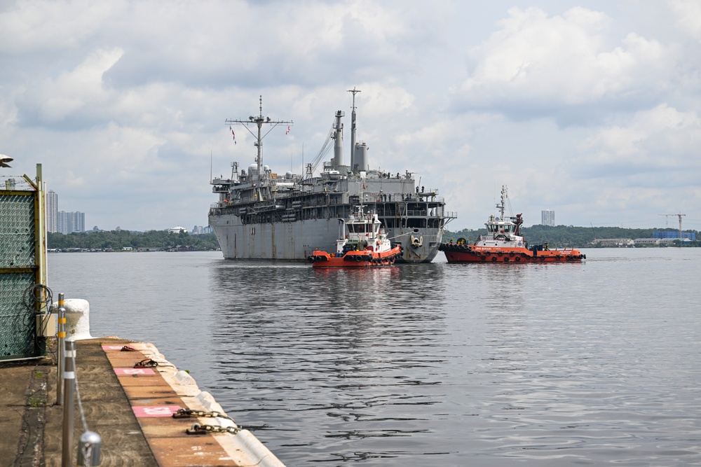 USS Emory S. Land (AS-39) Arrives to Singapore, December 15, 2024