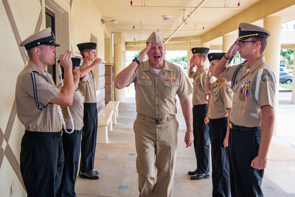 JRM Leadership Meets with JROTC at Guam High School