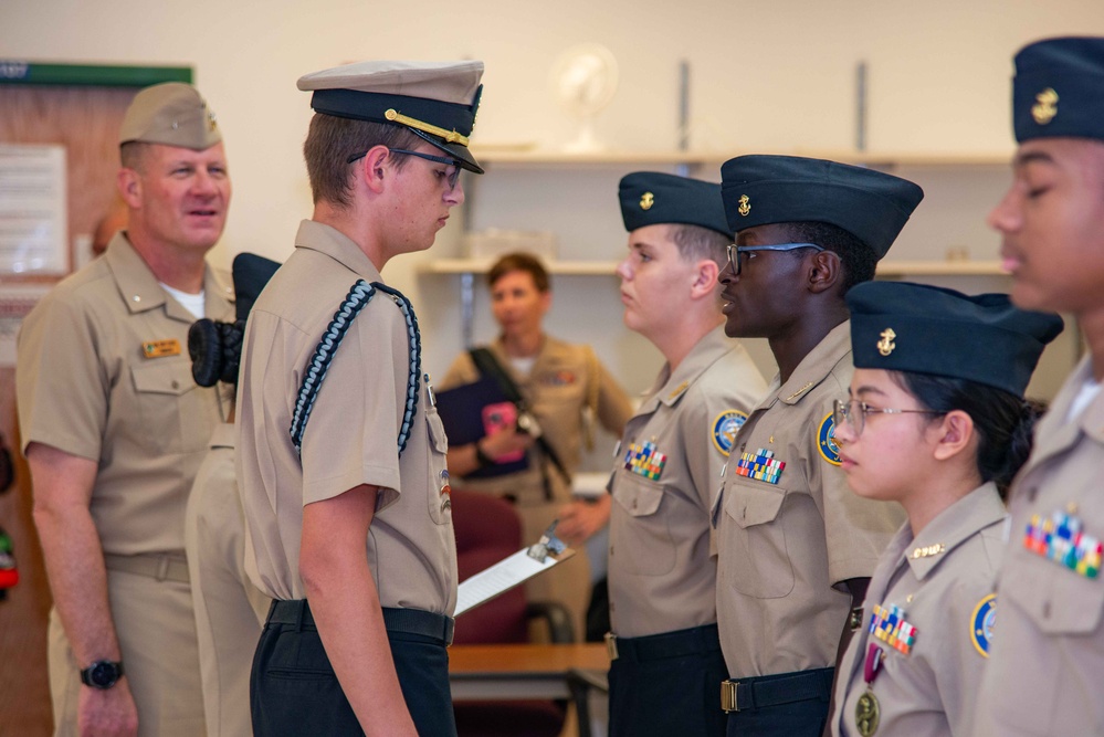 JRM Leadership Meets with JROTC at Guam High School