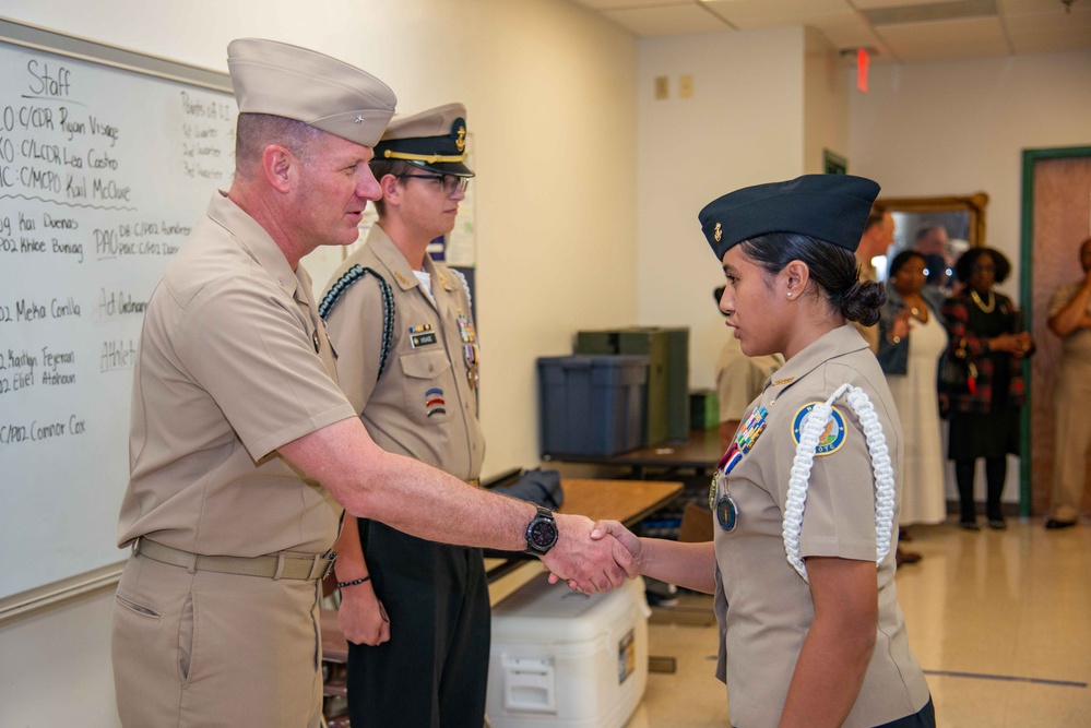 JRM Leadership Meets with JROTC at Guam High School