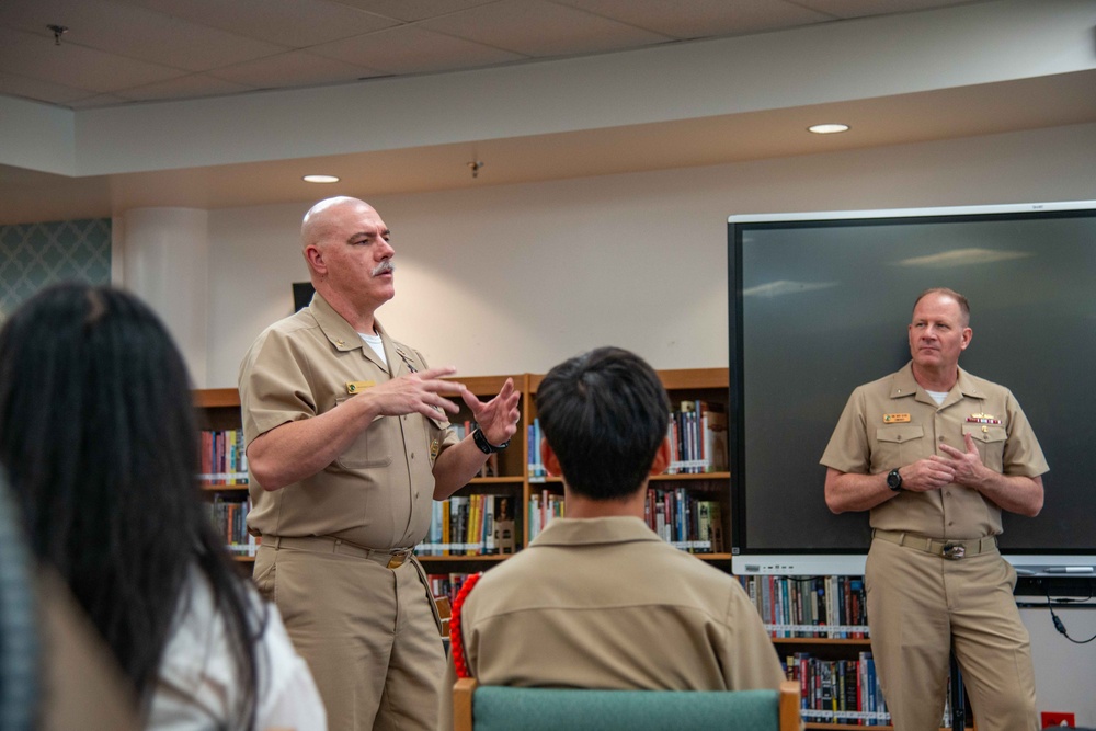 JRM Leadership Meets with JROTC at Guam High School