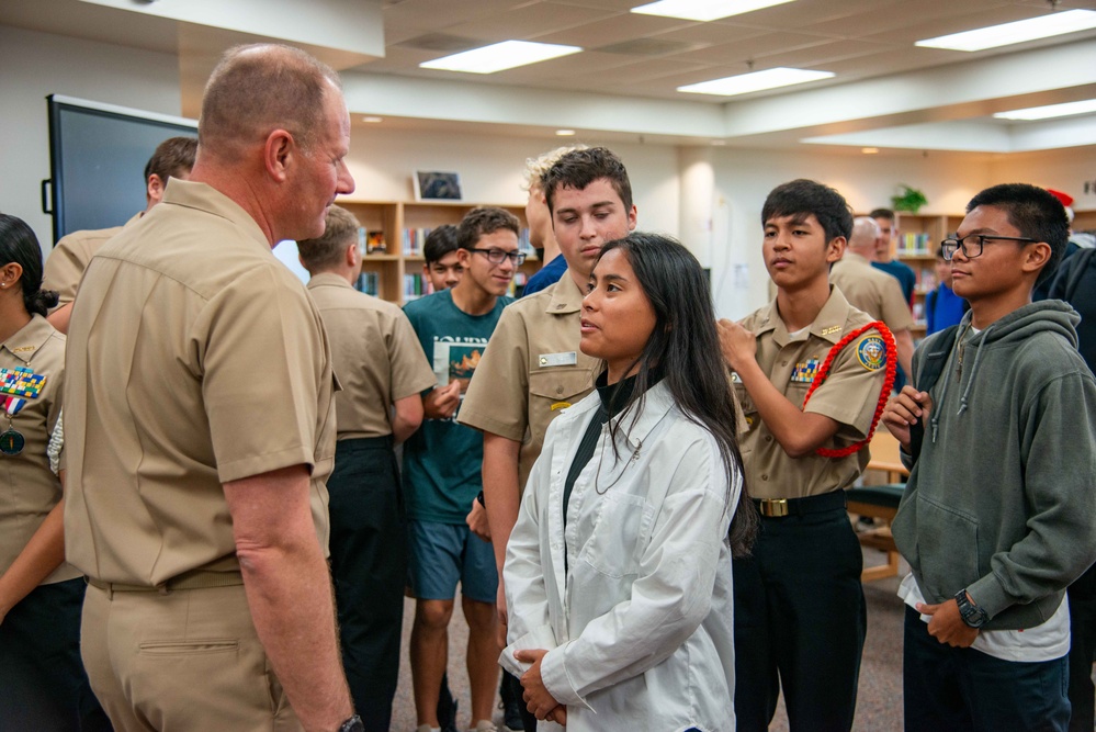 JRM Leadership Meets with JROTC at Guam High School