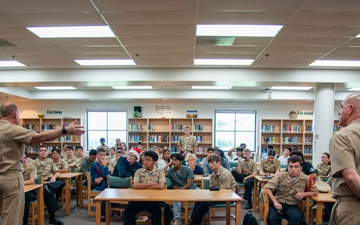 JRM Leadership Meets with JROTC at Guam High School