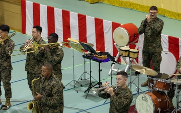 III Marine Expeditionary Force And Japan Ground Self-Defence Force Band Perform Together At Camp Yonaguni