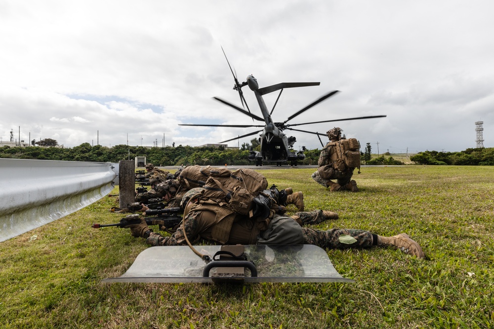 Marines with the 31st Marine Expeditionary Unit conduct embassy reinforcement exercise