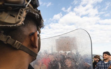 Marines with the 31st Marine Expeditionary Unit conduct embassy reinforcement exercise