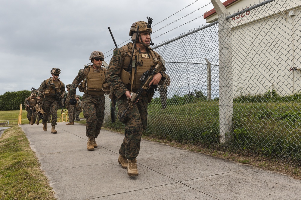 Marines with the 31st Marine Expeditionary Unit conduct embassy reinforcement exercise