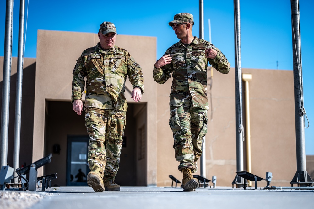 AFCENT command chief tours the 379th AEW