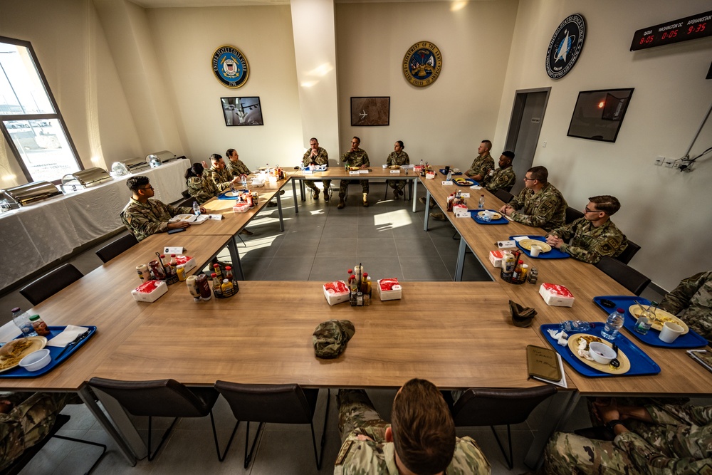 AFCENT command chief tours the 379th AEW