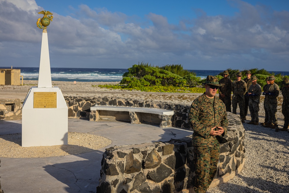 U.S. Marines with 12th Littoral Anti-Air Battalion and U.S. Airmen Participate in a Memorial Ceremony at Wake Island