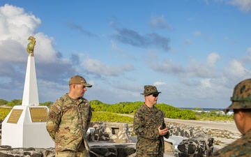 U.S. Marines with 12th Littoral Anti-Air Battalion and U.S. Airmen Participate in a Memorial Ceremony at Wake Island