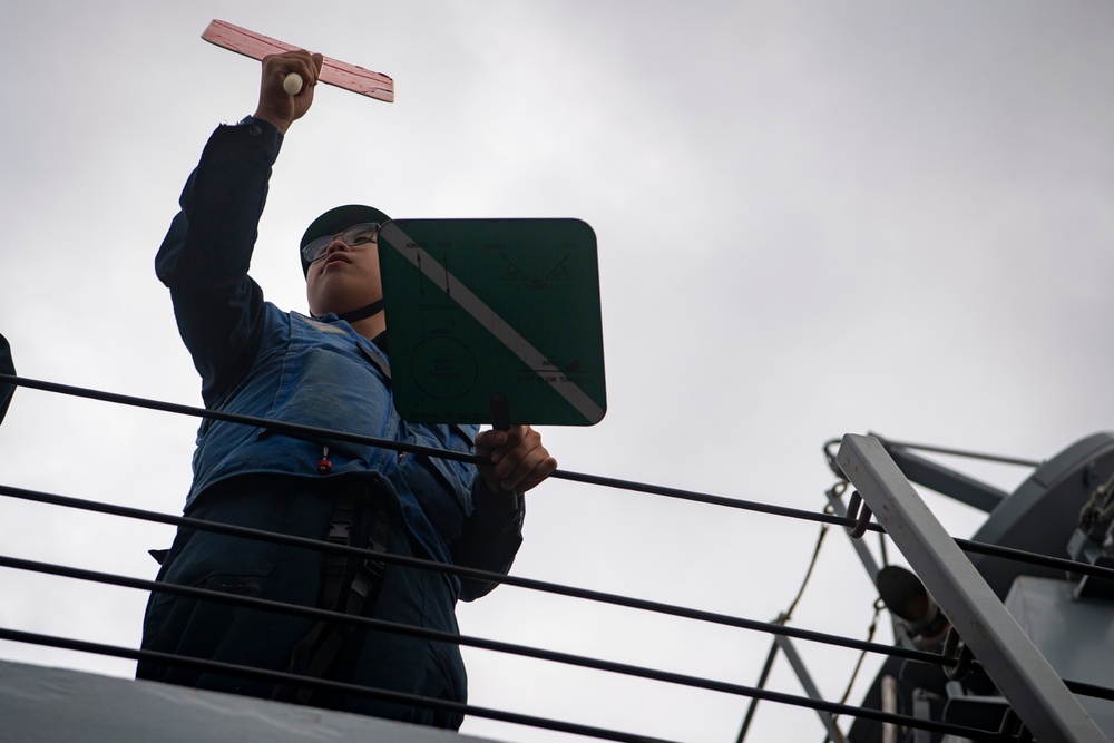 USS Sterett conducts routine operations as part of the Carl Vinson Carrier Strike Group